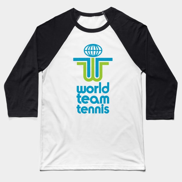 Defunct World Team Tennis 1977 Baseball T-Shirt by LocalZonly